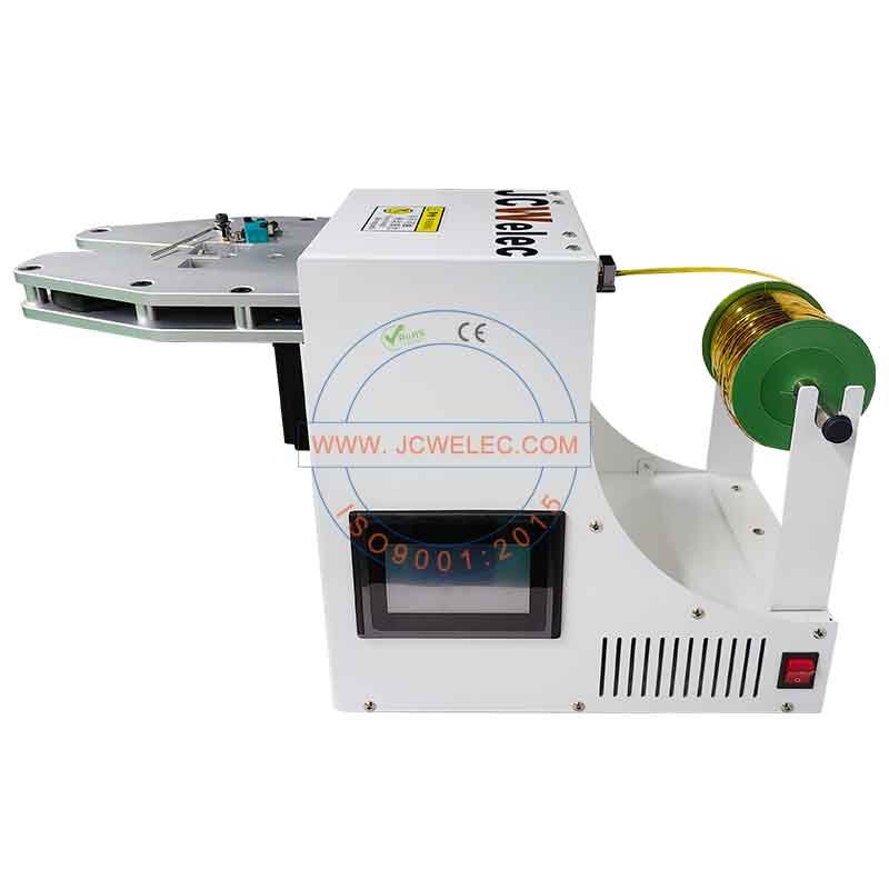 Vertical Gold Metallic Twist Tie Machine