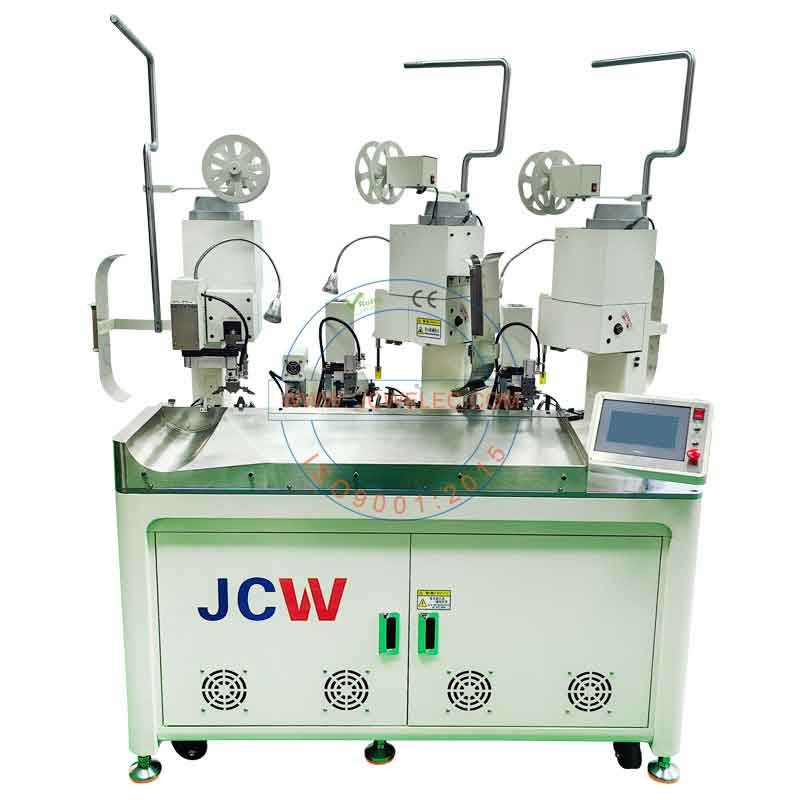 3-Sided Wire Crimping Machine Process 2 Wires & 3 Terminals