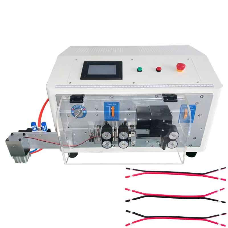 2 Cores Twin Flat Cable Split Cut Strip Machine