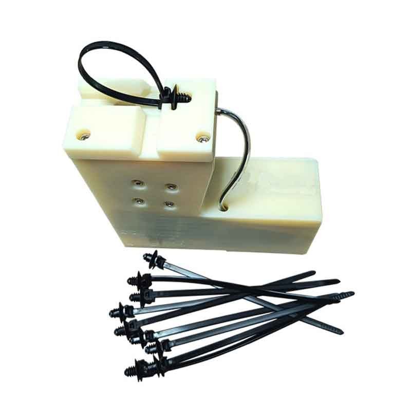 Flexible cable tie tensioning and cutting machine