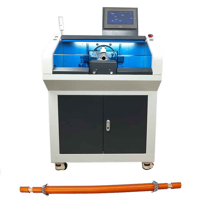 High Voltage Wire Rotate Stripping Shield Processing Machine