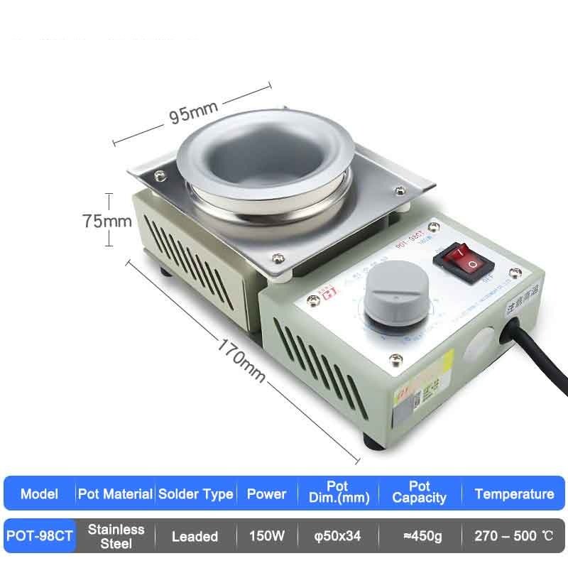 Leaded Stainless Steel Solder Pot